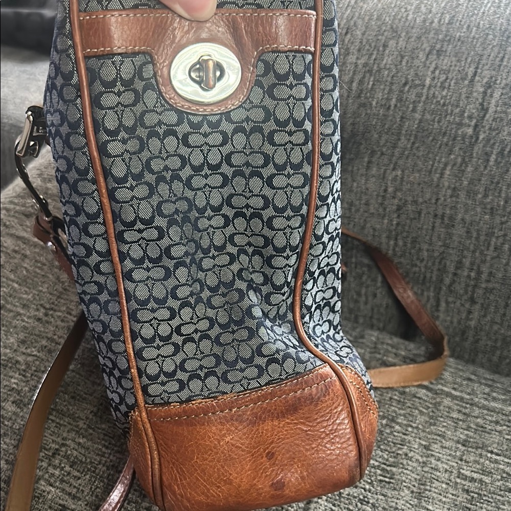 Coach Brown and Black Tote Bag - Picture 6 of 10